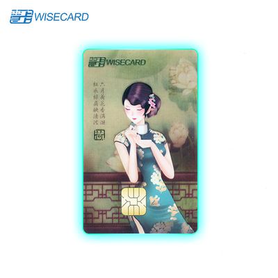 एलईडी रोशनी वाला क्रेडिट डेबिट कार्ड 360° एज ग्लो के साथ