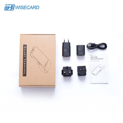 WCDMA 2500mAH Android POS टर्मिनल MSR IC NFC 1D 2D बारकोड 5.5 इंच