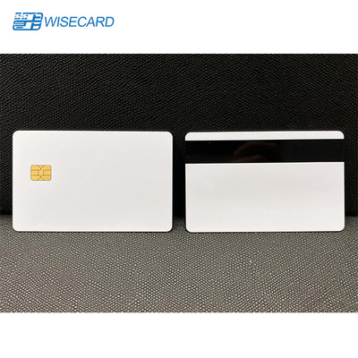 WCT SLE4442 व्हाइट EMV चिप कार्ड HiCo 2 रिक्त चुंबकीय पट्टी कार्ड